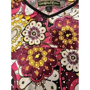 Southpole Collection Women's Top Colorful‎ Glitter V Neck Size XL